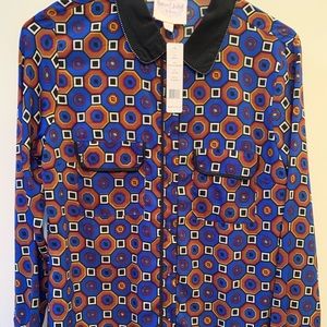 Romeo & Juliet Couture Print Collared Shirt